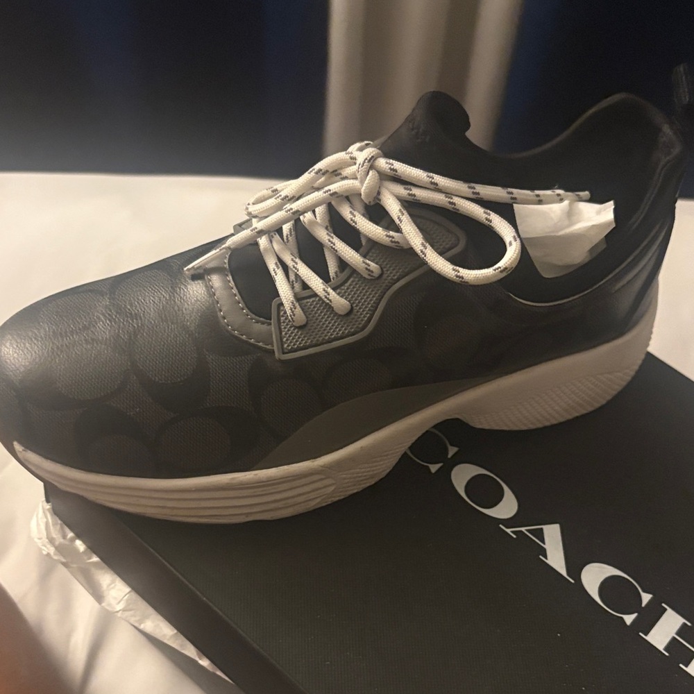 Coach women’s Black and White Patterned Sneakers